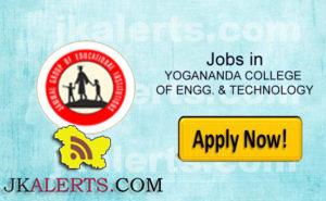 YOGANANDA COLLEGE OF ENGG. & TECHNOLOGY RECRUITMENT