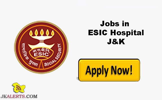 Employees State Insurance Corporation ,ESIC Jobs, ESIC Recruitment, :  Specialists and senior resident, J&K ESIC, Jobs in Jammu,