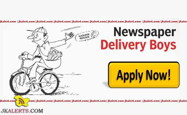 Newspaper Delivery Boys Required for Various Parts of Kashmir posts 100