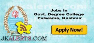 Jobs in Govt Degree College Pulwama, Kashmir