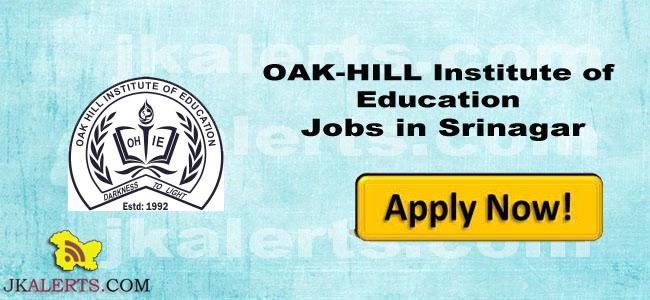 OAK-HILL Institute of Education Jobs