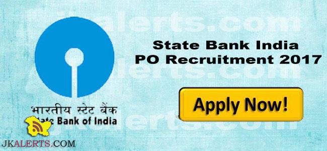 State Bank India PO Recruitment 2017