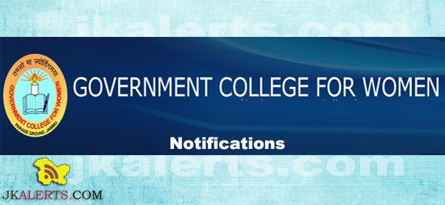 Govt. College for Women Parade, Govt. College for Women Jobs, Govt. College for Women Recruitment 2019, Govt. College for Women Govt jobs, Govt. College for Women Academic Arrangement, Govt. College for Women Jobs updates, Govt. College for Women Notifiction,GCW Parade, ,GCW Parade Jobs, ,GCW Parade Recruitment , Govt Jobs, Jammu Jobs, Jammu Recruitment, Teaching Jobs,Lecturers Jobs, Teaching Assistant Jobs.
