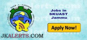 SKUAST Jammu Jobs Recruitment 2021.