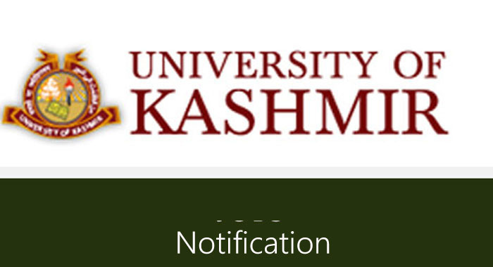 Kashmir University Entrance Test 2022 Date sheet.
