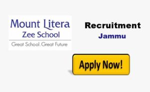 Mount Litera School jammu J&K jobs