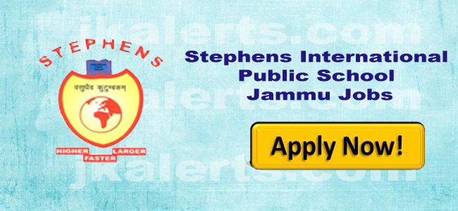 Stephens International Public School Jammu Jobs
