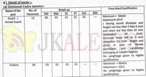 Excise CLASS-IV Jobs Jammu Division 2018 jkalerts-3