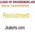 GCET Kashmir Recruitment jkalerts