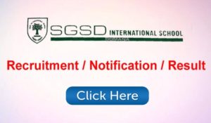 SGSD international school Jobs.
