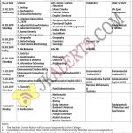 Cluster University Srinagar Revised Datesheet BA, B.Sc. B.Com.