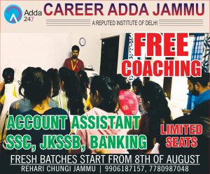 Career Adda Jammu No 1 Coaching Institute of J&K.