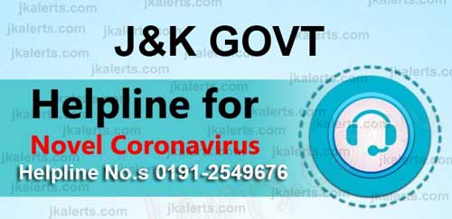 Jammu & Kashmir Govt Covid-19 Helpline No.s.