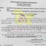 J&K Govt withdraws 30% fare hike on Public Transport.