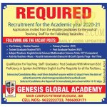 Genesis Global Academy Budgam Jobs Recruitment 2021.
