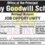 Army Goodwill School Jobs Recruitment 2021.