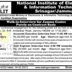 NIELIT Jammu Jobs Recruitment 2021.