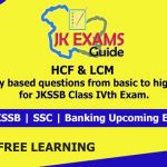 HCF & LCM Part 1 for JKSSB Class IVth Exams.
