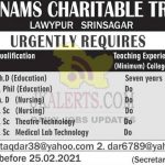Khanam Charitable Trust jobs recruitment 2021.