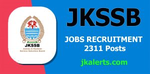 JKSSB Jobs Recruitment 2021 2311 posts