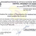 Central University of Kashmir Exam Notification.