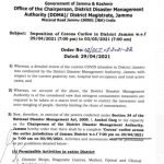 Complete Guidelines for 3-day Corona Curfew in Jammu.