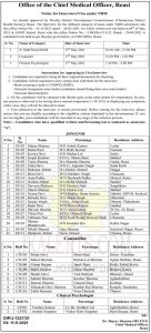 JK NHM  Reasi Interview schedule for various posts Jr. Staff , Nurse/GNM Counselor,  Clinical Psychologist | interview date 17 May 2021.