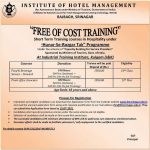 Free of Cost Training Courses in Hospitality.