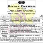 Royal Enfield Srinagar Jobs Recruitment 2021.