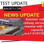 Kashmir Train Service update.
