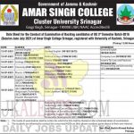 Cluster University Srinagar UG Date Sheet.