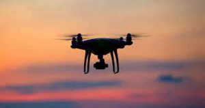 A blinking light suspected to be a drone was observed in the Arnia sector