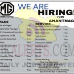 MG Arise Autoz Srinagar Jobs