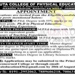Trikuta College of Physical Education Jammu Jobs