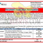 JKBank Document Verification Notification Banking Associate.