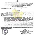 Temporary Closure of Schools in Leh Ladakh