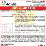 JK Bank Banking Associate Jobs Recruitment 2021.