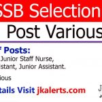 JKSSB Selection list for various posts.