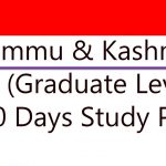 Jammu & Kashmir SI (Graduate Level) 50 Days Study Plan.