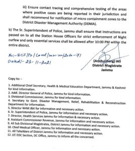 COVID19 Restrictions in Hotel and Banquets in Jammu.