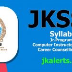 Syllabus Jr.Programmer, Computer Instructor/Operator, Career Counselling Officer.