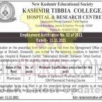 Kashmir Tibba College, Hospital and Research Centre Jobs.