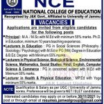 National College Of Education NCE Jammu jobs.