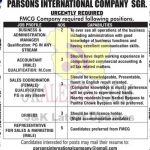 Parsons International Company Srinagar Jobs.