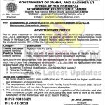 Theory Instructor Jobs, Guest Faculty Jobs, Jobs in Practical Trainer,  Govt. Polytechnic Jammu Jobs, Jobs in Govt. Polytechnic Jammu,