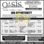 OASIS Higher Secondary Srinagar Jobs Recruitment 2021.