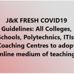 J&K Fresh COVID19 Restrictions