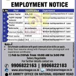 Ammity International School Srinagar Jobs
