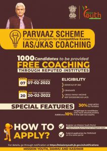 Free Coaching for IAS, JKAS