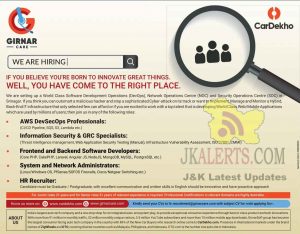 Girnar Care Srinagar Jobs